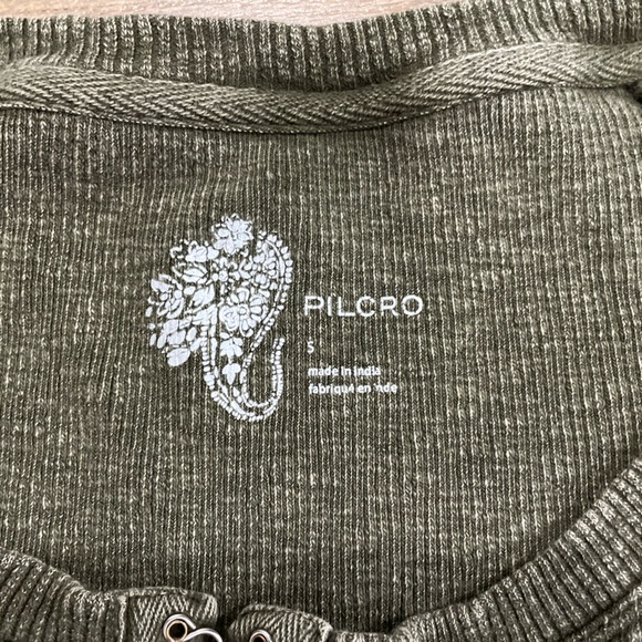 Pilcro Anthropologie Cropped Cardigan Moss Women’s Small - Picture 7 of 7